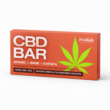Батончик CBD BAR &laquo;Арахіс + Фінік + Курага&raquo; &ndash; 100 мг CBD 221-1 фото