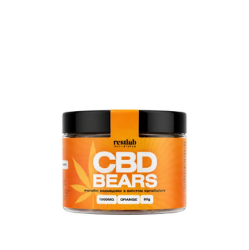 КБД апельсинові желейні ведмедики CBD BEARS 1000 мг, 80 г  200-2-3 фото